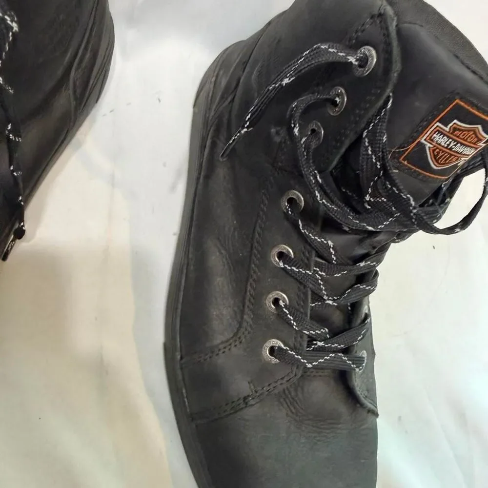 Harley-davidson Men's Black and Grey Boots